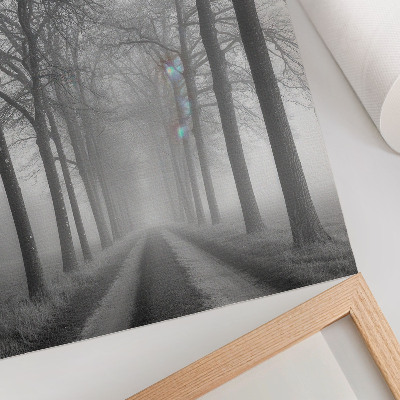 Poster rezistent pentru perete Aleea Copacilor Cețoși Minimalism Modern