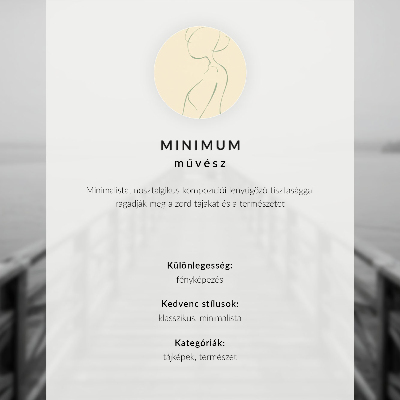 Poster rezistent pentru perete Peisaj minimalist cu apă calmă pe dig alb-negru