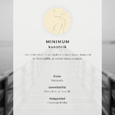 Poster rezistent pentru perete Peisaj minimalist cu apă calmă pe dig alb-negru