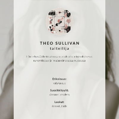 Poster în culori saturate Portret elegant în alb și negru