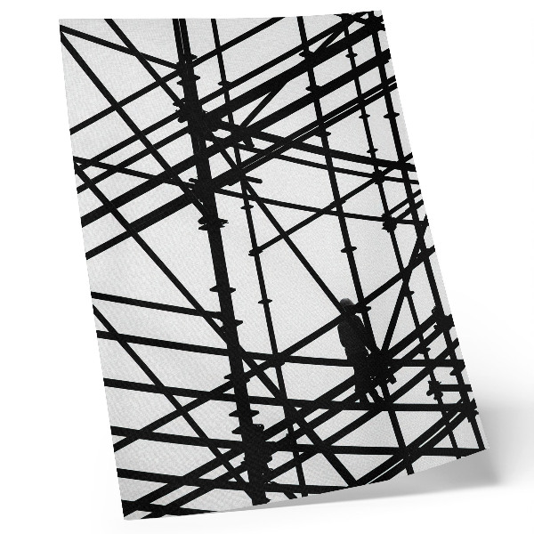Poster rezistent pentru perete Linii contrastante, fundal deschis, structură, modernitate