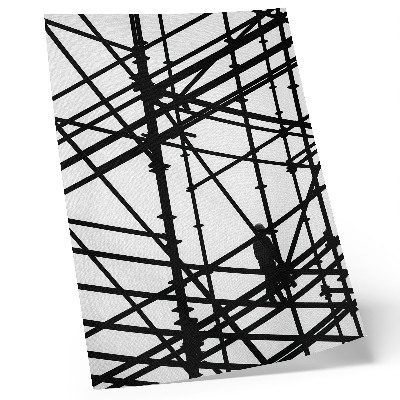 Poster rezistent pentru perete Linii contrastante, fundal deschis, structură, modernitate