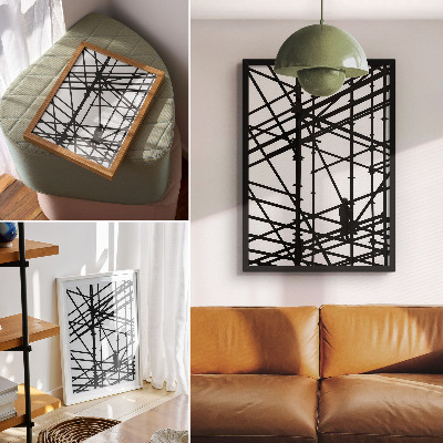 Poster rezistent pentru perete Linii contrastante, fundal deschis, structură, modernitate