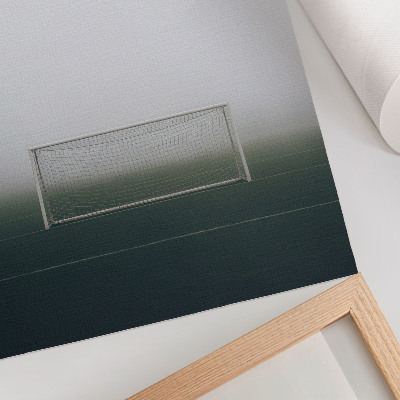 Grafică modernă pe pânză Gol pe teren, ceață, calm, minimalism