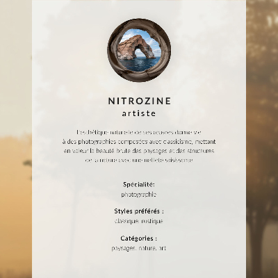 Poster rezistent pentru perete Inspirație pentru copaci cu lumină caldă în zori, în ceață