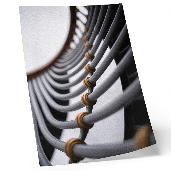 Poster în culori saturate Curbe de țeavă pentru designul spațiului structurii metalice