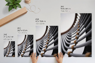 Poster în culori saturate Curbe de țeavă pentru designul spațiului structurii metalice