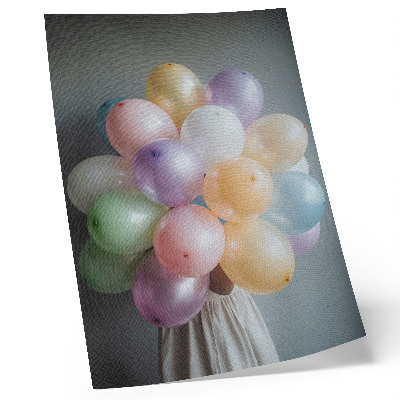 Poster rezistent pentru perete Baloane pastelate pe fundal gri