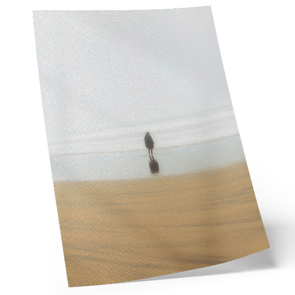 Poster în culori saturate Minimalism, pace, singurătate, plajă, reflecție, apă