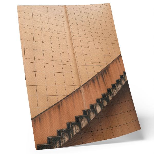 Poster în culori saturate Linii geometrice în tonuri de bej și maro pline de armonie