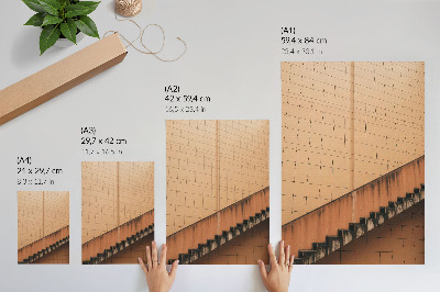 Poster în culori saturate Linii geometrice în tonuri de bej și maro pline de armonie