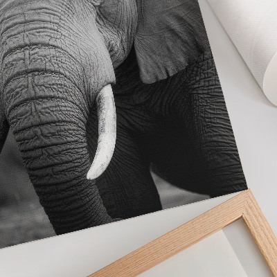 Grafică modernă pe pânză Prim-planul unui elefant plin de pace și putere