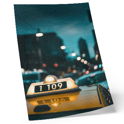 Poster rezistent pentru perete Taxi oraș noapte lumini estompate dinamice