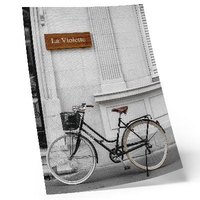Poster în culori saturate Bicicletă elegantă și arhitectură clasică