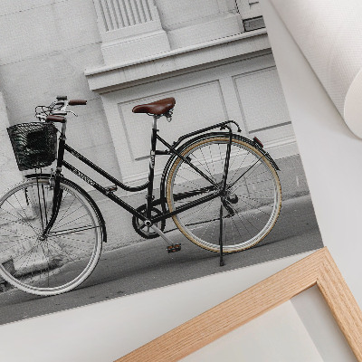 Poster în culori saturate Bicicletă elegantă și arhitectură clasică