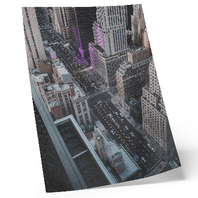Poster rezistent pentru perete Zgârie-nori moderni pe străzile din New York