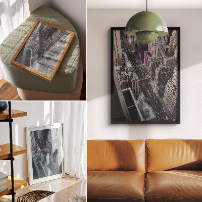 Poster rezistent pentru perete Zgârie-nori moderni pe străzile din New York