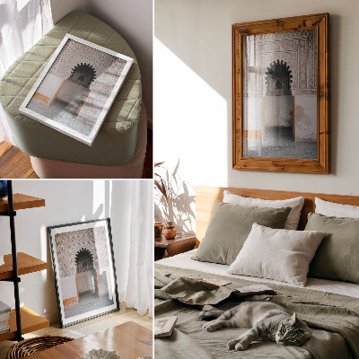 Grafică modernă pe pânză Decorațiuni orientale și simetrie a pereților