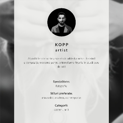 Poster în culori saturate Gest alb-negru de pace, minimalism, eleganță