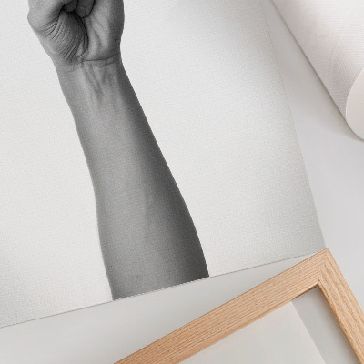 Grafică modernă pe pânză Gest minimalist al mâinii în alb și negru