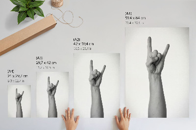 Grafică modernă pe pânză Gest minimalist al mâinii în alb și negru