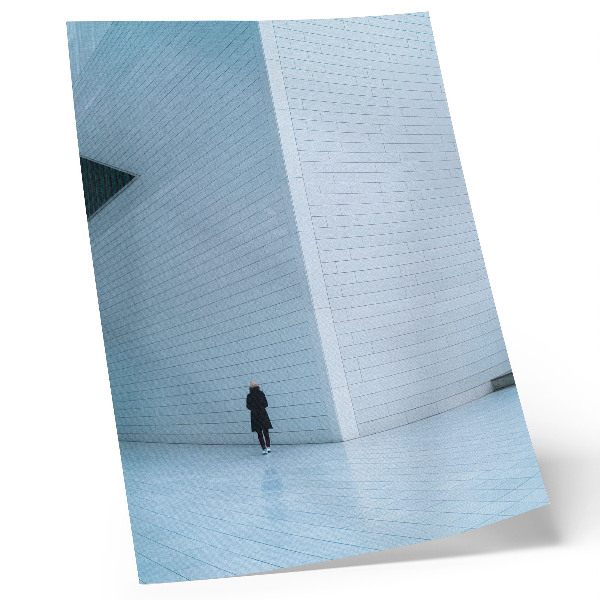 Poster în culori saturate Un perete impresionant cu modele geometrice