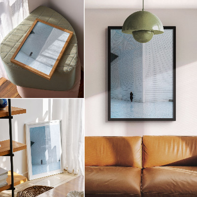 Poster în culori saturate Un perete impresionant cu modele geometrice