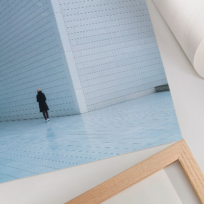 Poster în culori saturate Un perete impresionant cu modele geometrice