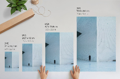 Poster în culori saturate Un perete impresionant cu modele geometrice