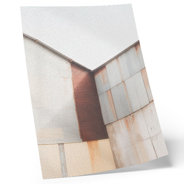 Grafică modernă pe pânză Panouri geometrice din metal și rugină