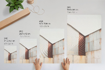 Grafică modernă pe pânză Panouri geometrice din metal și rugină