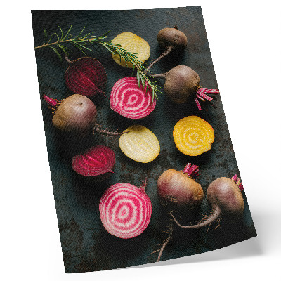 Poster rezistent pentru perete Nuanțe calde naturale de sfeclă roșie și rozmarin