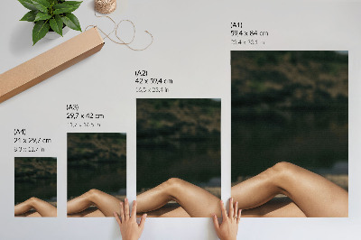 Grafică modernă pe pânză Frumusețe minimalistă într-un cadru natural