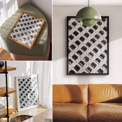 Poster rezistent pentru perete O fațadă minimalistă plină de forme repetitive
