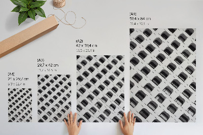 Poster rezistent pentru perete O fațadă minimalistă plină de forme repetitive