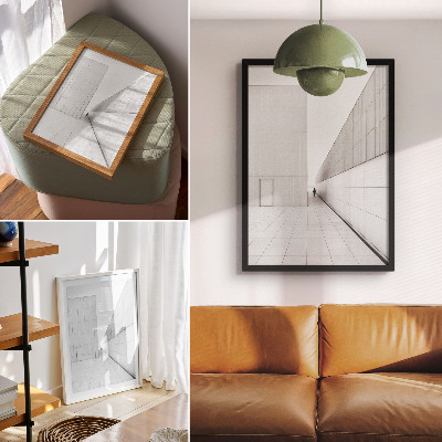 Poster în culori saturate Arhitectură geometrică minimalistă