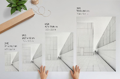 Poster în culori saturate Arhitectură geometrică minimalistă