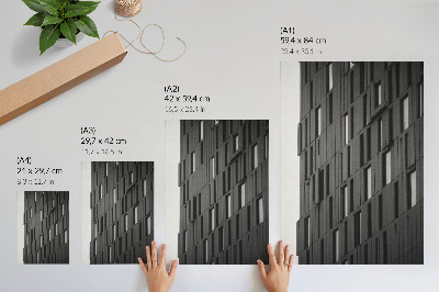 Poster rezistent pentru perete Forme geometrice din grafit într-un stil modern