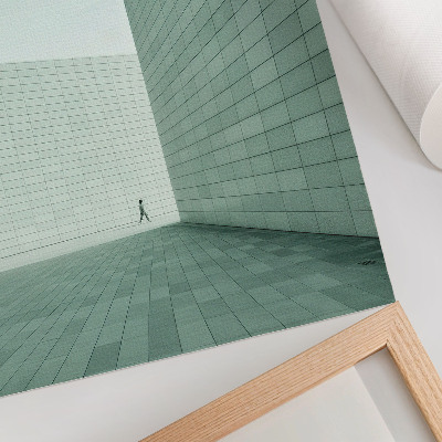 Grafică modernă pe pânză Pereți geometrici gri, figură minimalistă