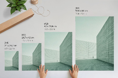 Grafică modernă pe pânză Pereți geometrici gri, figură minimalistă