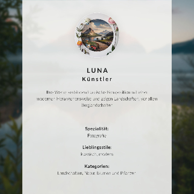 Poster în culori saturate Peisaj montan reflectat în ceața apei