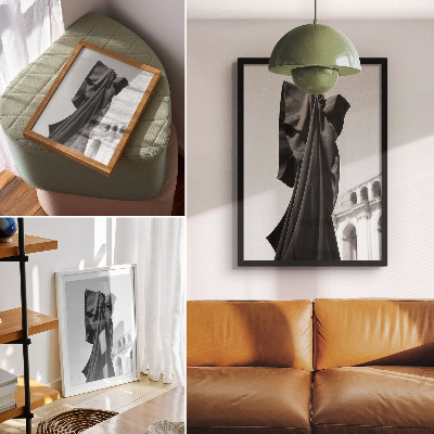 Grafică modernă pe pânză Arhitectură minimalistă a compoziției textile