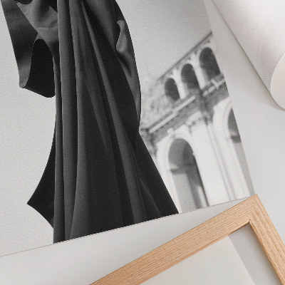 Grafică modernă pe pânză Arhitectură minimalistă a compoziției textile