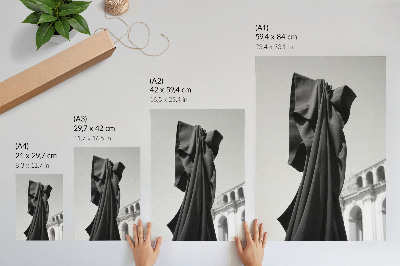 Grafică modernă pe pânză Arhitectură minimalistă a compoziției textile
