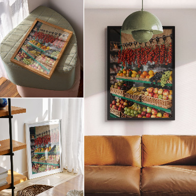 Grafică modernă pe pânză Fructe colorate, aroma tradiției, atmosfera naturii