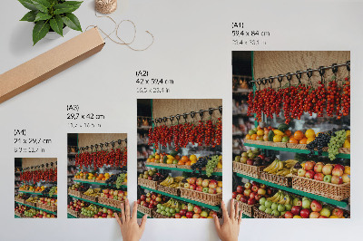 Grafică modernă pe pânză Fructe colorate, aroma tradiției, atmosfera naturii