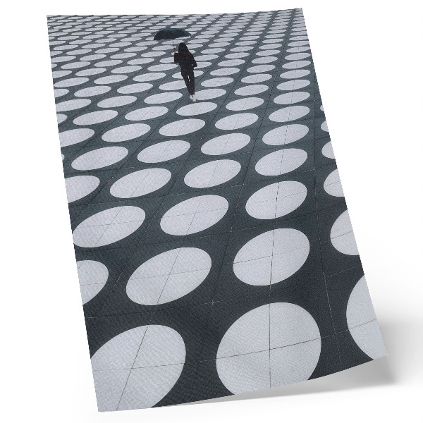 Poster rezistent pentru perete Modele geometrice în contrast alb-negru