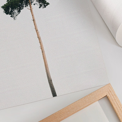 Poster rezistent pentru perete Un copac singuratic pe un fundal deschis cu minimalism