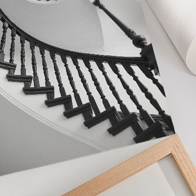 Grafică modernă pe pânză Scară spiralată alb-negru eleganță modernitate