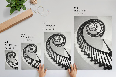 Grafică modernă pe pânză Scară spiralată alb-negru eleganță modernitate